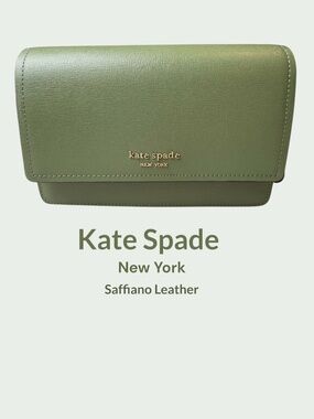 Kate Spade New York Morgan Crossbody/Wallet in Sage Green Saffiano Leather
